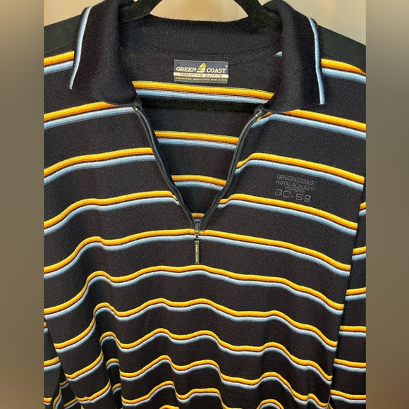 Green Coast Yachting Sweater 50%merino wool size L - Picture 4 of 13